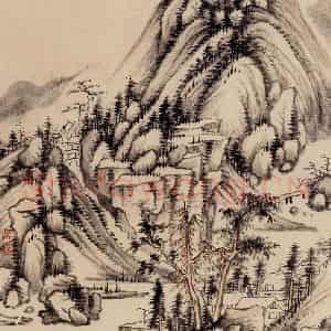 清代 吴历《仿古山水册》国画山水作品图片鉴赏