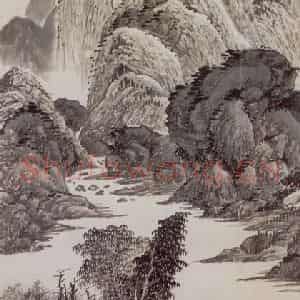 清代 吴历《夏山雨霁图轴》国画山水作品图片鉴赏