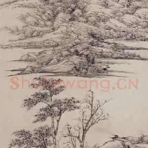 清代 吴历《云林遗意图轴》国画山水作品图片鉴赏