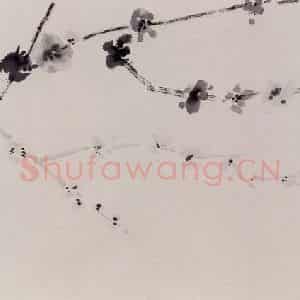 1984年 庞薰琴《梅花》国画花鸟作品图片鉴赏