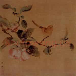 宋代 林椿《果熟来禽图》国画花鸟作品图片鉴赏