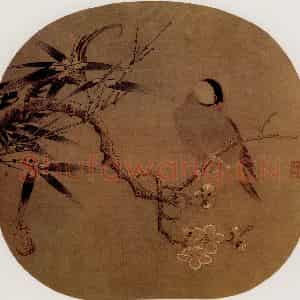 宋代 林椿《梅竹寒禽图》国画花鸟作品图片鉴赏