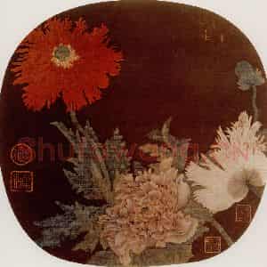 宋代 夫名《罂粟花图》国画花鸟作品图片鉴赏