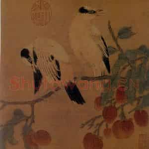 宋代 夫名《桑果山鸟图》国画花鸟作品图片鉴赏