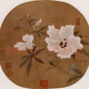宋代 夫名《秋葵图》国画花鸟作品图片鉴赏