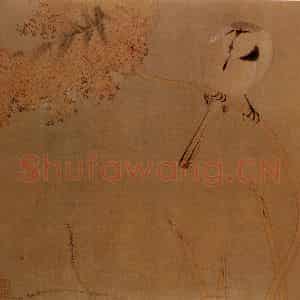宋代 夫名《枯荷鹊钨图》国画花鸟作品图片鉴赏