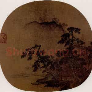 宋代 夏圭《观景图》国画山水作品图片鉴赏