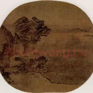 宋代 夫名《江上双帆图》国画山水作品图片鉴赏