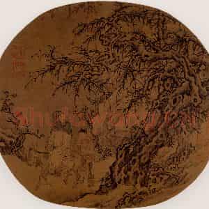 宋代 夫名《寒林策蹇图》国画综合作品图片鉴赏