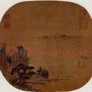 宋代 夫名《江碧岫图》国画山水作品图片鉴赏