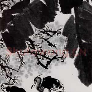 2001年 汤文选《清溪寒露》国画作品图片鉴赏