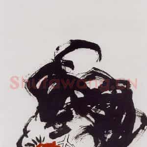 1998年 汤文选《墨舞》国画作品图片鉴赏