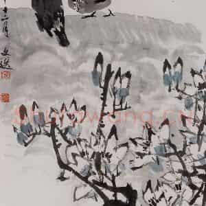 1980年 汤文选《春意》国画作品图片鉴赏