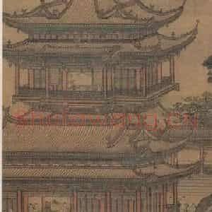 清代 袁耀《拟九成宫意》国画山水作品图片鉴赏
