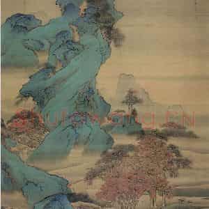 清代 袁耀《拟秋稔图意》国画山水作品图片鉴赏