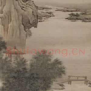 清代 袁耀《山水人物条屏》国画山水作品图片鉴赏