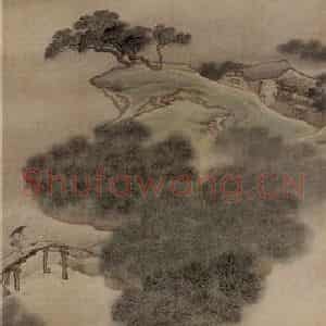 清代 袁耀《山水人物条屏》国画山水作品图片鉴赏