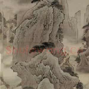 清代 袁耀《山水人物条屏》国画山水作品图片鉴赏