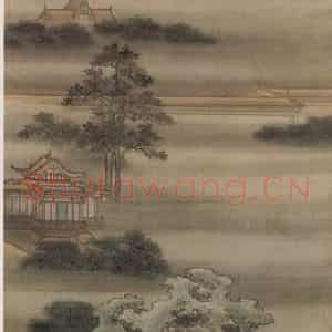 清代 袁耀《山水人物条屏》国画山水作品图片鉴赏
