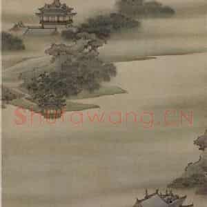 清代 袁耀《山水人物条屏》国画山水作品图片鉴赏