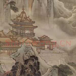 清代 袁耀《山水人物条屏》国画山水作品图片鉴赏