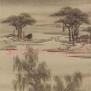 清代 袁耀《山水人物条屏》国画山水作品图片鉴赏
