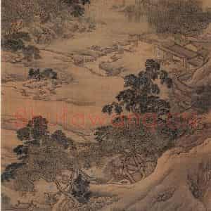 清代 袁耀《山水通景屏》国画山水作品图片鉴赏