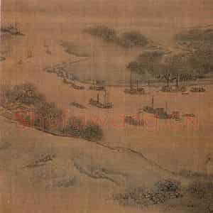 清代 袁耀《山水通景屏》国画山水作品图片鉴赏