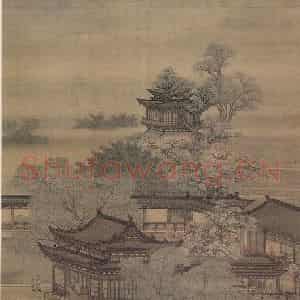 清代 袁江《郭汾阳富贵寿考图》国画山水作品图片鉴赏