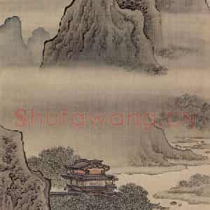 清代 袁江《仙山楼阁》国画山水作品图片鉴赏