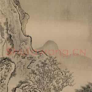 清代 袁江《风雪归人》国画山水作品图片鉴赏