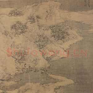清代 袁江《雪霁行旅》国画山水作品图片鉴赏