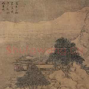 清代 袁江《雪景楼阁》国画山水作品图片鉴赏