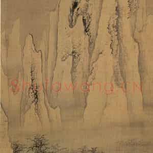 清代 袁江《雪景山水》国画山水作品图片鉴赏