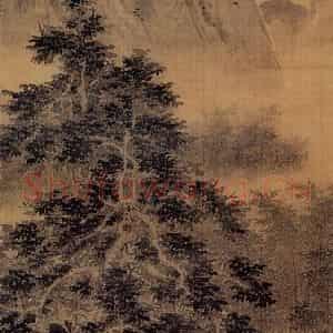 清代 袁江《桐荫消夏》国画山水作品图片鉴赏