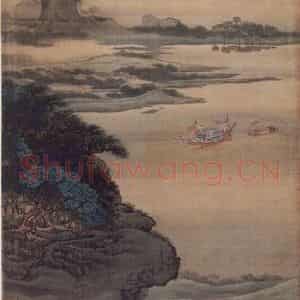 清代 袁江《阿房宫图屏》国画山水作品图片鉴赏