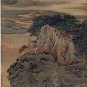 清代 袁江《阿房宫图屏》国画山水作品图片鉴赏