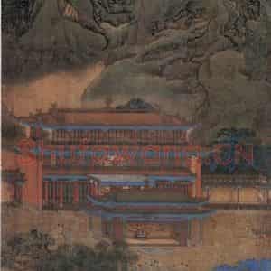 清代 袁江《阿房宫图屏》国画山水作品图片鉴赏