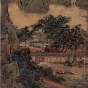 清代 袁江《阿房宫图屏》国画山水作品图片鉴赏