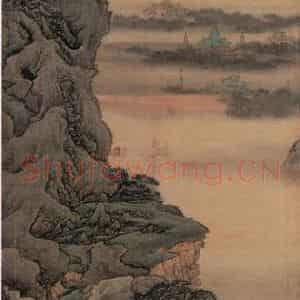 清代 袁江《阿房宫图屏》国画山水作品图片鉴赏