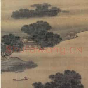 清代 袁江《山水阁楼图屏》国画山水作品图片鉴赏