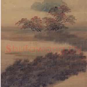 清代 袁江《山水阁楼图屏》国画山水作品图片鉴赏