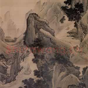 清代 袁耀《巫峡秋涛》国画山水作品图片鉴赏