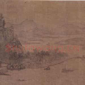 明代 孙枝《江左名胜图册》国画山水工笔作品图片鉴赏