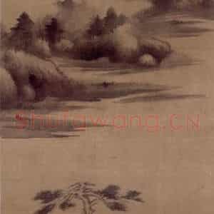 明代 董其昌《瑞芝图轴》国画山水工笔作品图片鉴赏