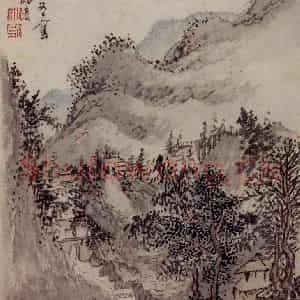 明代 张宏《山水册页》国画山水工笔作品图片鉴赏