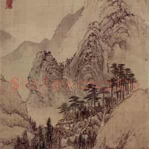 明代 张宏《山静日长图册》国画山水工笔作品图片鉴赏
