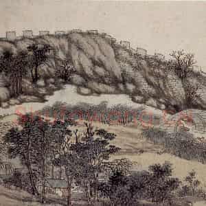 明代 沈周《东庄图册》国画山水工笔作品图片鉴赏
