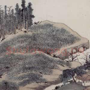 明代 沈周《东庄图册》国画山水工笔作品图片鉴赏