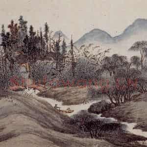 明代 沈周《东庄图册》国画山水工笔作品图片鉴赏